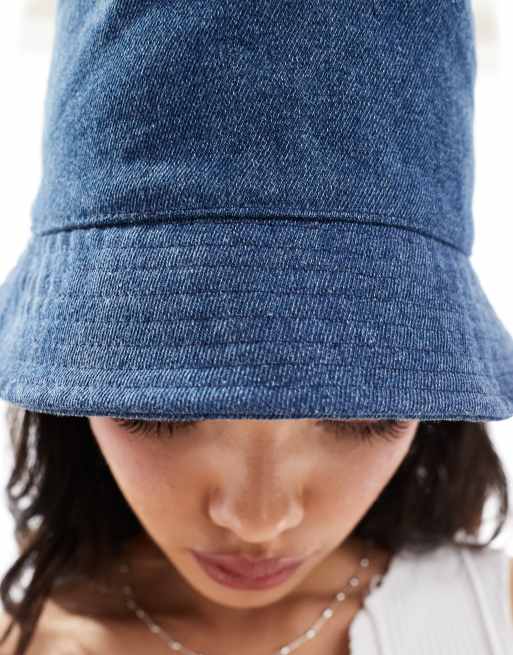 Mango - Cappello da pescatore in denim blu, 4 di 4