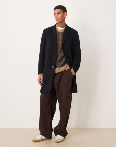 Mango - Cappotto sartoriale blu navy in misto lana - view 1