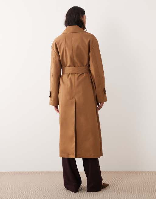 Mango Capsule 100% cotton classic trench coat in chestnut, 3 of 4