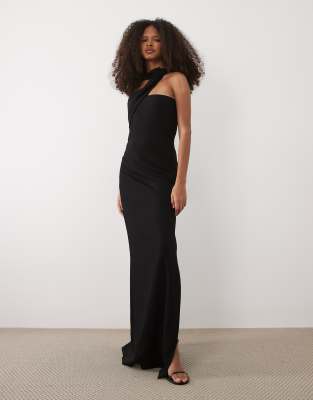 Capsule - Asymmetrisches Maxikleid in Schwarz Schwarz M
