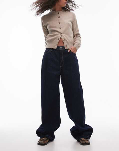 Mango Capsule - Brigitte - Stugge denim jeans met rechte pijpen in donkerblauw - view 1