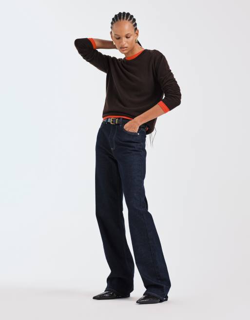 Mango – Capsule – Brun tröja i 100% ull med rund halsringning, 2 av 4
