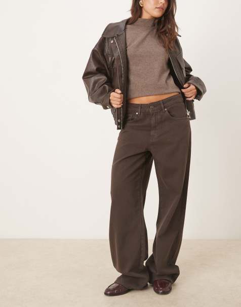 Mango - Capsule - Brune jeans med afslappet pasform - view 1