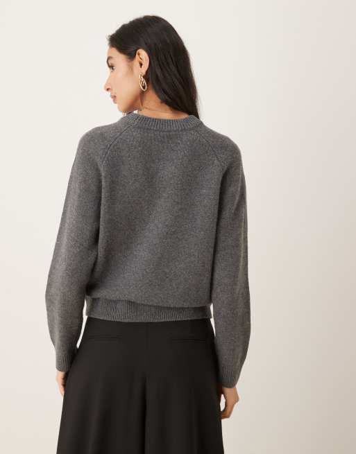 Mango – Capsule – Ciemnoszary sweter z mieszanki wełny, 3 z 4