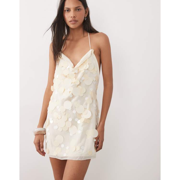 mango sequin embroidered dress Sequin-embroidered design dress - Women