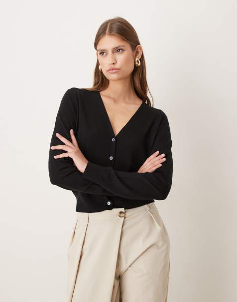 Mango - Capsule - Gilet en laine à col V - Noir - view 1