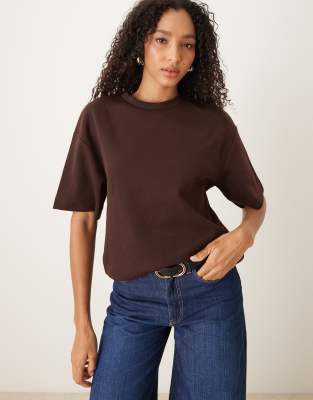 Mango Capsule Heavy Weight T-shirt In Brown