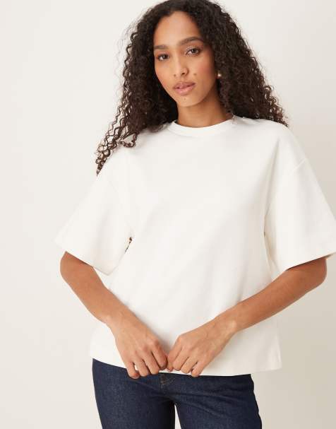 Mango Capsule heavyweight t-shirt in white - view 1