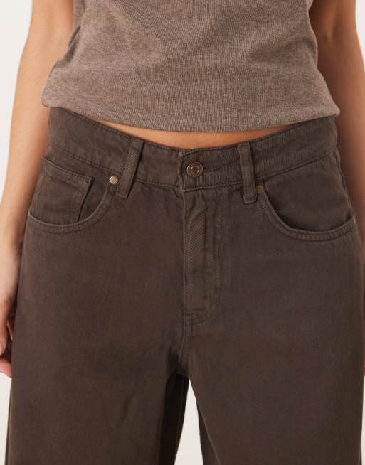 Mango - Capsule - Jeans comodi marroni, 4 di 5