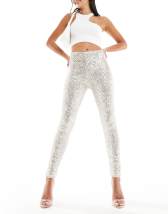 4th & Reckless Petite - Exclusives - Legging met lovertjes en