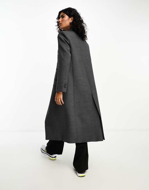 Mango – Capsule – Longline-Wollmantel in Grau, 4 von 4