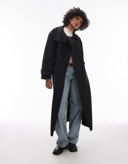 Manteau bleu marine mango sale