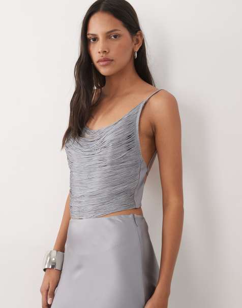 Mango – Capsule – Neckholder-Oberteil in Silber mit Quastenverzierung, Kombiteil - view 1