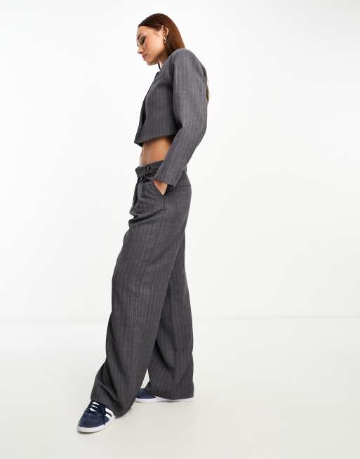 Pantalon gris mango hot sale