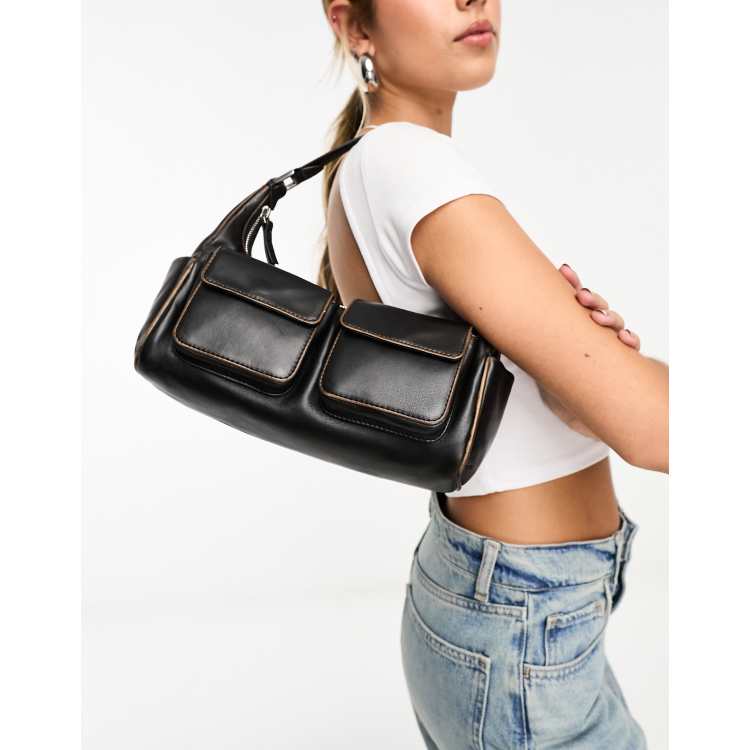 バッグ POKIT LEATHER SHOULDER CAPSULE SMALL TAN POKIT LEATHER SHOULDER CAPSULE SMALL TAN（Plain leather Miss