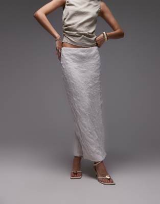 Shop Mango Capsule Premium Textured Midi Skirt
