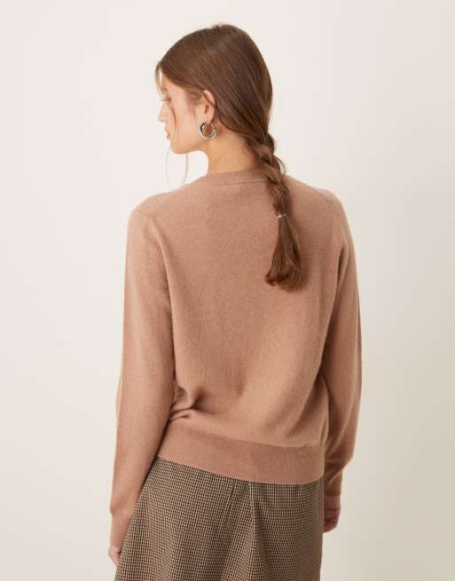 Mango – Capsule – Pullover in Hellbraun mit Rundhalsausschnitt, 4 von 4