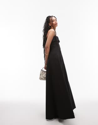 Mango - Capsule - Robe bandeau structurée mi-longue - Noir