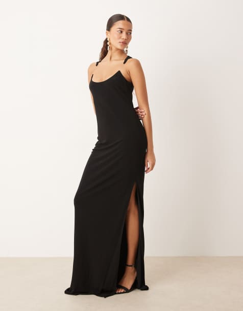 Mango - Capsule - Robe longue sans manches à col rond - Noir - view 1