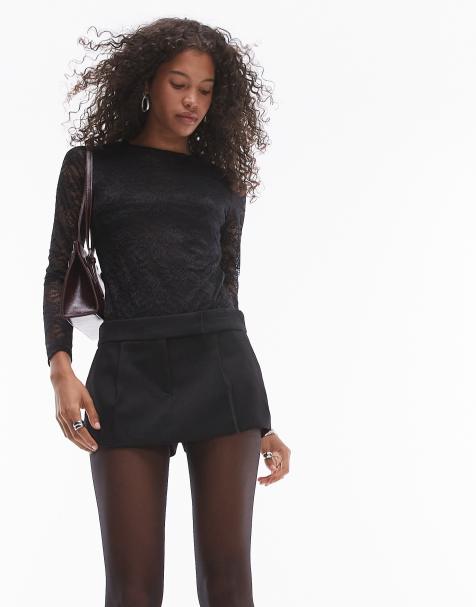 Mango Capsule mini tailored skort in grey