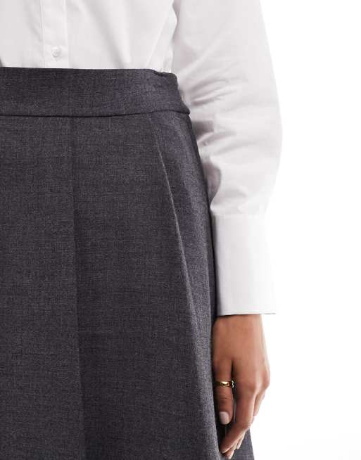 Grey pleated 2024 a line skirt