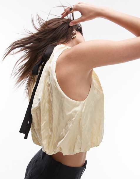 Mango - Capsule top met plooien in ecru - view 1