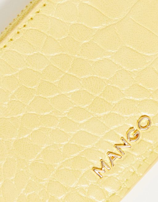 Mango card holder in pastel yellow ASOS