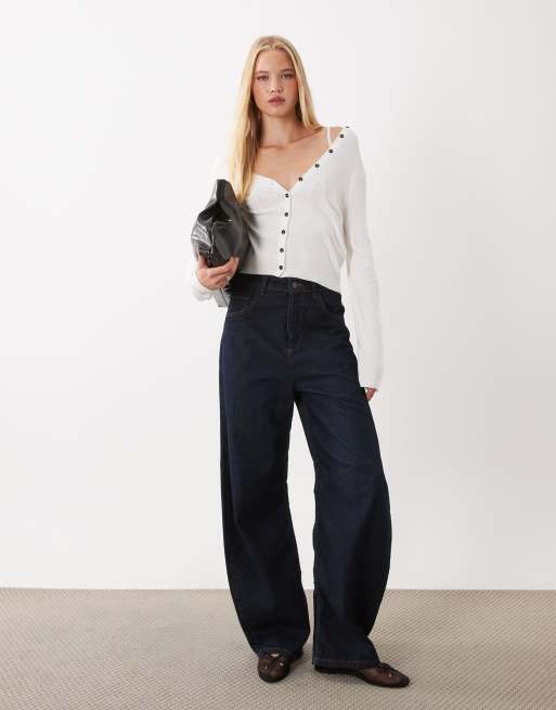 Mango cardigan bianco con bottoni e scollo a V, 4 di 4