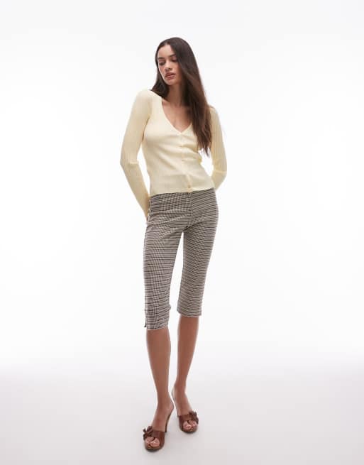 Mango - Cardigan in misto lino a costine giallo pallido, 2 di 4