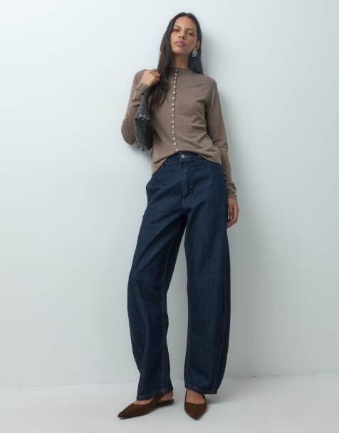 Mango cardigan lavorato a maglia con collo alto beige - view 1
