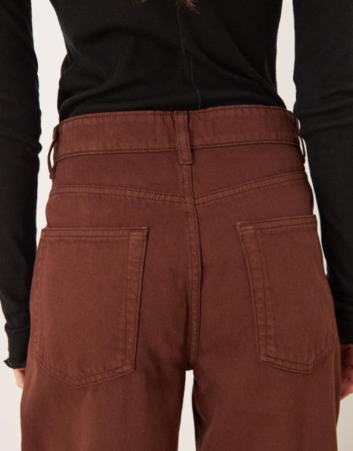 Mango - Carol - Brune baggy jeans i 100% bomuld, 5 af 5