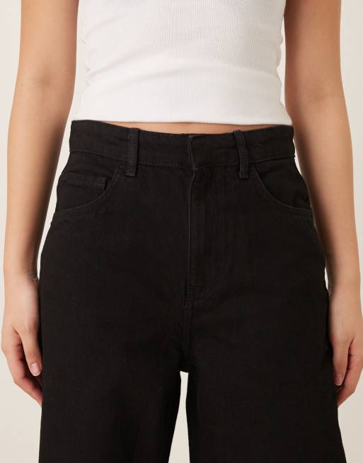 Mango - Carol - Jeans ampi 100% cotone neri, 5 di 5