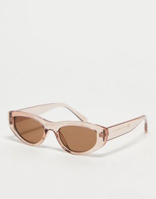 Mango cat eye sunglasses in faded brown