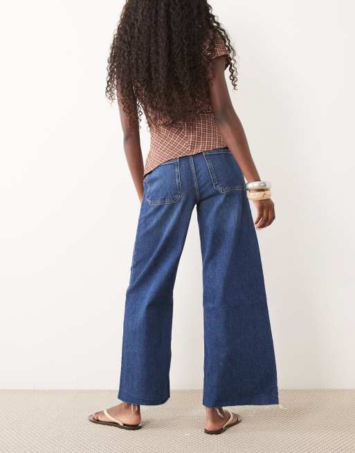 Mango Catherin jeans a gamba larga blu scuro, 2 di 5