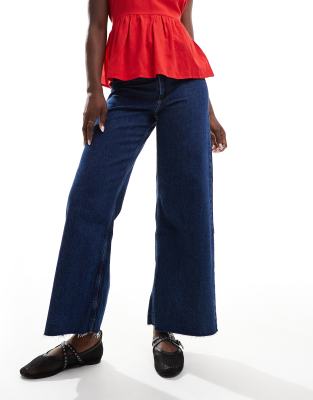 Mango - Catherin - Jeans in Blau mit weitem Bein