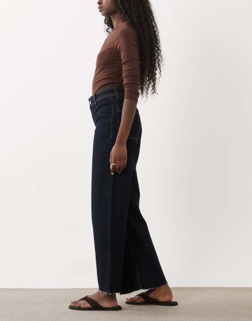 Mango Catherin jeans med vida ben i indigo, 2 av 5