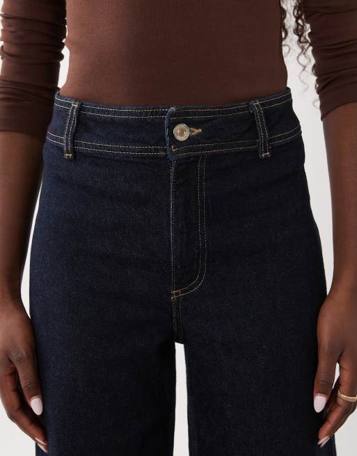 Mango Catherin jeans med vida ben i indigo, 5 av 5