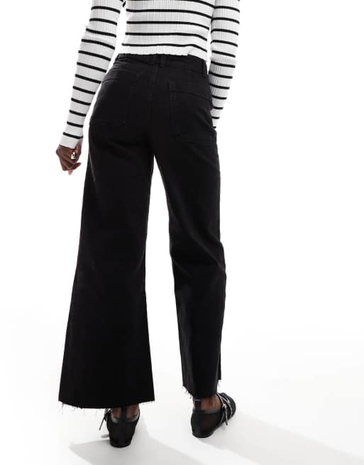 Mango - Catherin - Jeans neri a fondo ampio, 4 di 5