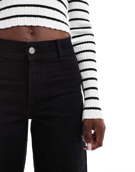 Mango Catherin wide leg jeans in black, 5 of 5