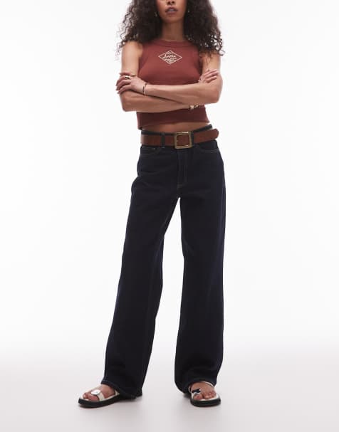Mango – Cecilia – Mörkblå, smala jeans - view 1