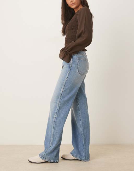 Mango – Cecilia – Straight Jeans in Hellblau mit mittelhohem Bund, 2 von 5