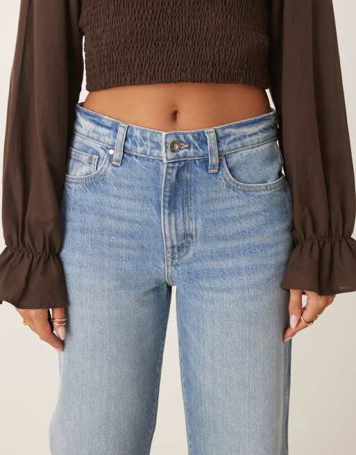 Mango – Cecilia – Straight Jeans in Hellblau mit mittelhohem Bund, 4 von 5