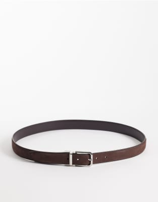 Mango - Ceinture aspect vintage en cuir - Marron-Brown