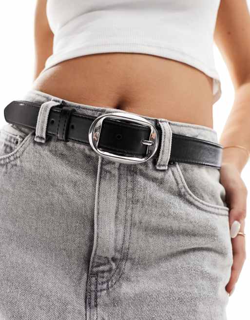 Mango - Ceinture avec boucle ronde - Noir