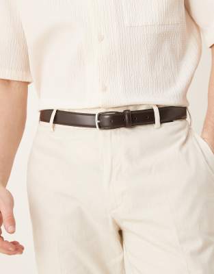 Mango - Ceinture en cuir - Marron