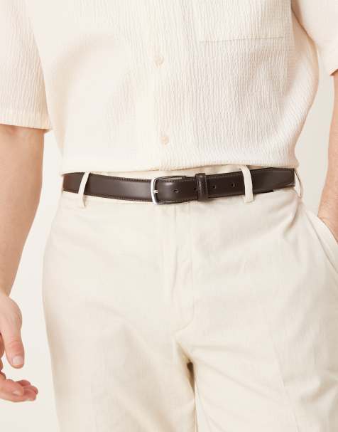 Mango - Ceinture en cuir - Marron - view 1