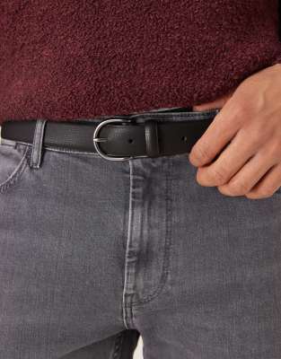 Mango - Ceinture en cuir - Noir