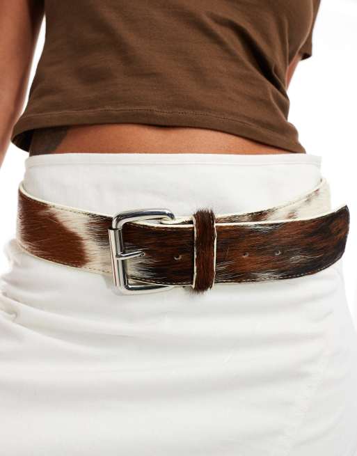 Mango Ceinture en poils Marron ASOS