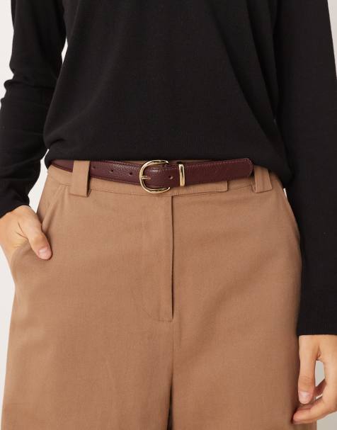 Mango - Ceinture fine classique - Rouge cerise - view 1