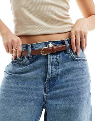 Manches De Ceinture En Cuir De Mouton - Couleur Marron - Occasion (bon état Général)